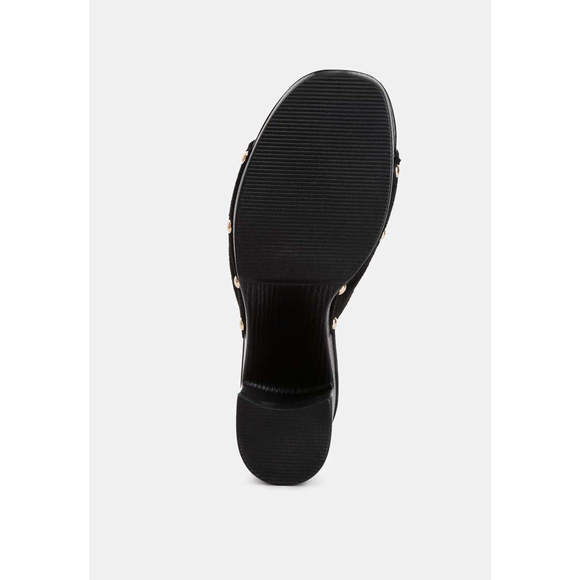 cartera-suede-high-block-heel-mules - Picture 5 of 6